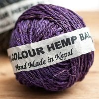 カラーヘンプボール - 紫
