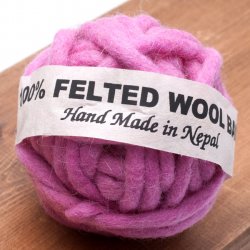 フェルトウールボール - ピンク