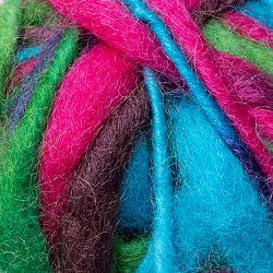 【送料無料・9個セット】カラーウールボール - 水色×ピンク - サブ3