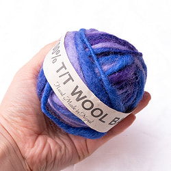 【送料無料・9個セット】カラーウールボール - コバルトブルー - サブ4