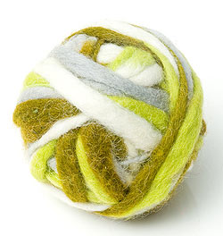 【自由に選べる4個セット】カラーウールボール - 緑×グレー - サブ2