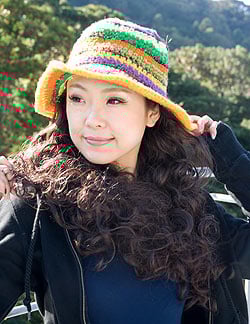 ウールとシルクのカラフルハット - サブ2