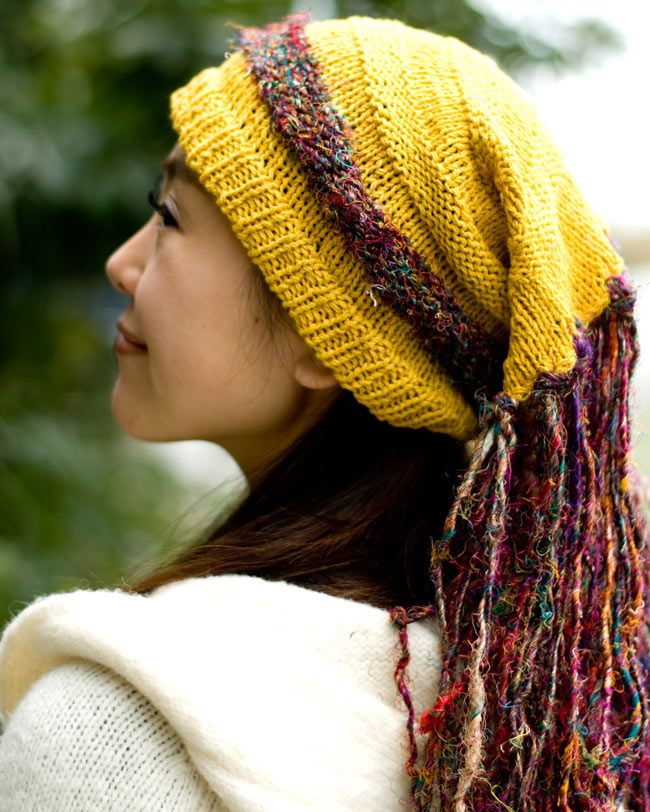 フェイクドレッドニット帽【黄】 の通販 - TIRAKITA.COM