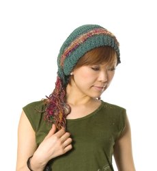 フェイクドレッドニット帽【深緑】の商品写真