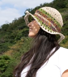 ヘンプとコットン、リサイクルシルクのハットの商品写真