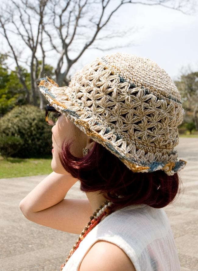 ヘンプとコットンのハット 4 - スタッフが被ってみました。