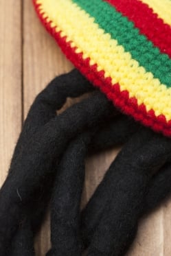 フェイクドレッド付きジャマイカハット - サブ5