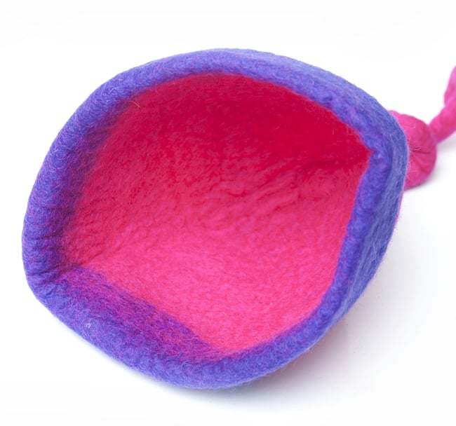 ヒマラヤ星人の帽子 【ピンク×紫】 6 - 中はこんな感じに丁寧に作られています。