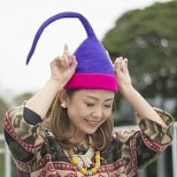 ヒマラヤ星人の帽子 【ピンク×紫】