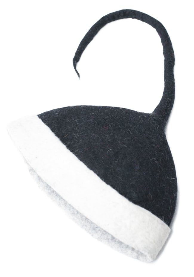 ヒマラヤ星人の帽子 【黒×白】の写真1枚目です。まるでお伽話から出てきたような可愛さです。おもしろ　帽子,個性的,カラフル 帽子,コットン 帽子,ファンキーハット,エイリアンキャップ