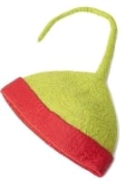 ヒマラヤ星人の帽子 【黄緑×赤】の商品写真