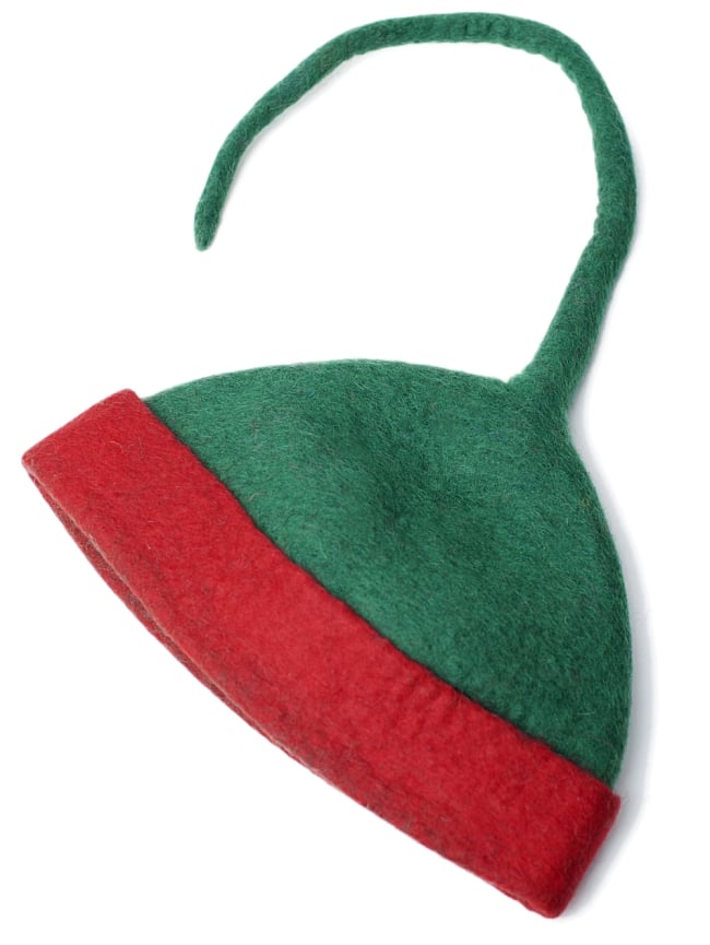 ヒマラヤ星人の帽子 【クリスマスカラー】の写真1枚目です。まるでお伽話から出てきたような可愛さです。おもしろ　帽子,個性的,カラフル 帽子,コットン 帽子,ファンキーハット,エイリアンキャップ
