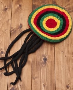 フェイクドレッド付きジャマイカハット - サブ3