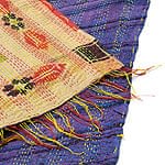 【1点物】インドのカンタ刺繍スカーフ （190cm×46cm）の商品写真