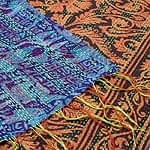 【1点物】インドのカンタ刺繍スカーフ （185cm×55cm）の商品写真