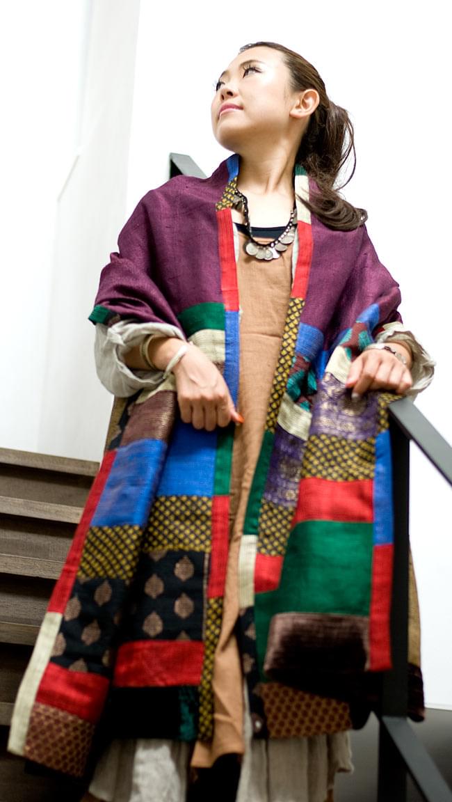 1点物・インド最高級品】インドのカンタ刺繍ストール の通販[送料無料