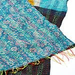 【1点物】インドのカンタ刺繍スカーフ （180cm×50cm）の商品写真