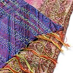 【1点物】インドのカンタ刺繍スカーフ （195cm×50cm）の商品写真