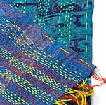【1点物】インドのカンタ刺繍スカーフ （185cm×50cm）の商品写真