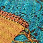 【1点物】インドのカンタ刺繍ショール （220cm×85-90cm）の商品写真