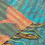 【1点物】インドのカンタ刺繍ショール （235cm×86cm）の商品写真