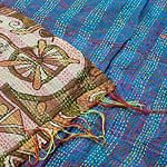 【1点物】インドのカンタ刺繍ショール （226cm×87cm）の商品写真