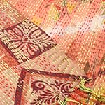 【1点物】インドのカンタ刺繍ショール （214cm×54cm）の商品写真