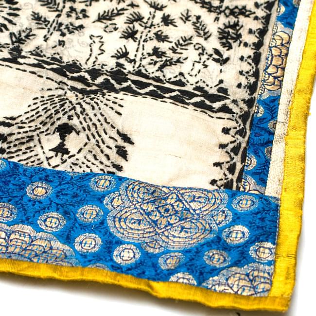 dosa ドーサ 刺し子刺繍 カンタストール 1点物・インド最高級品】インドのカンタ刺繍ストール の通販