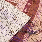 【1点物】インドのカンタ刺繍ショール （210cm×82cm）の商品写真