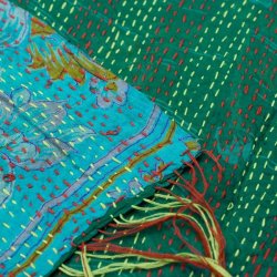 【1点物】インドのカンタ刺繍ショール （223cm×83cm）の商品写真