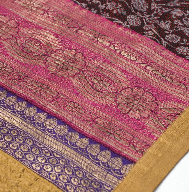 【1点物・インド最高級品】インドのカンタ刺繍ストール 8 - 他の部分をアップにしてみました。
