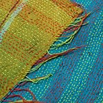 【1点物】インドのカンタ刺繍ショール （220cm×90cm）の商品写真