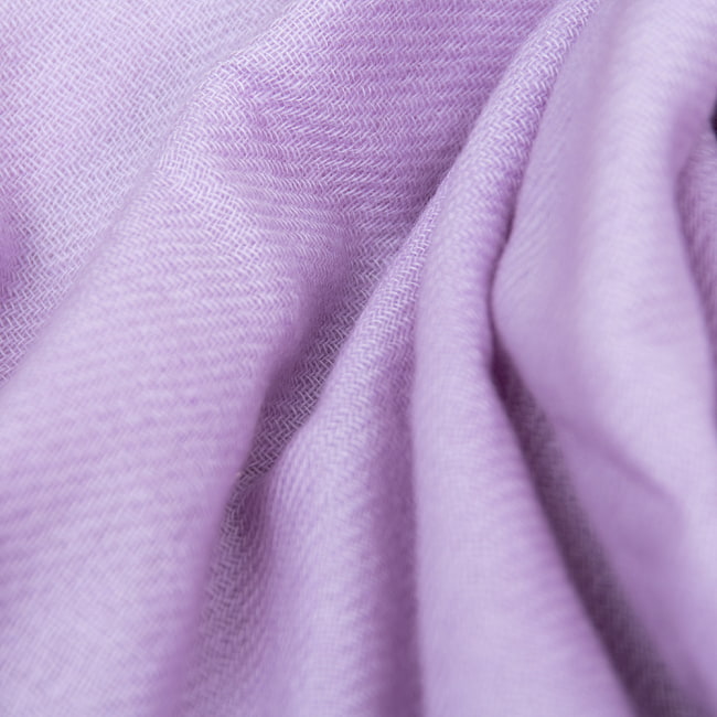 パシュミナ　カシミア100% 大判手織りストール - オーキッド 3 - 拡大写真です。とても丁寧に織られています。
