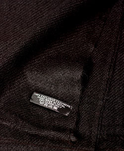 パシュミナ　カシミア100% 大判手織りストール - ブラック - サブ2