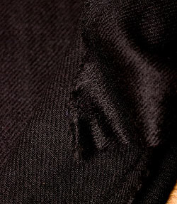 パシュミナ　カシミア100% 大判手織りストール - ブラック - サブ3