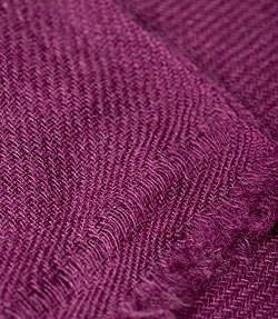 パシュミナ　カシミア100% 大判手織りストール - パープル - サブ3