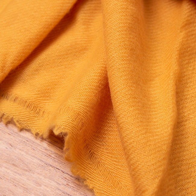 パシュミナ　カシミア100% 大判手織りストール - マンダリン 2 - ふんわりとした柔らかく素晴らしい肌触りが魅力的