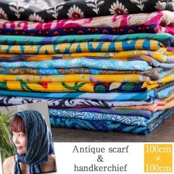 オールドサリーのスカーフ 約100cm×100cm (SCF-SAREE-1)