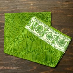 オールドサリーのスカーフ 約105cm×約105cm 【グリーン系】の商品写真