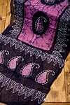 インドのバティック染めスカーフ - ネイビー＆ピンクの商品写真