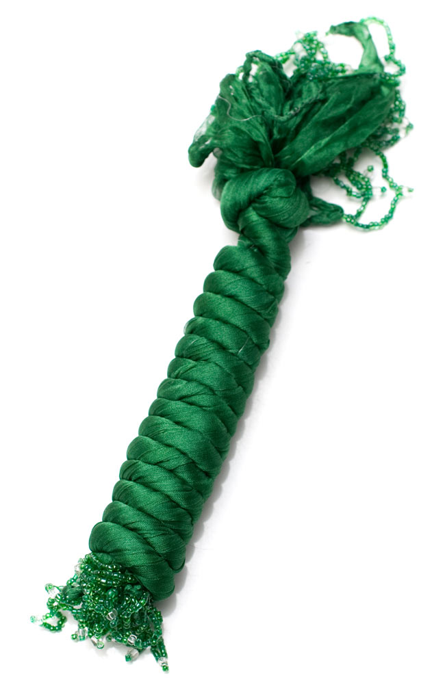 インドの薄ショール クリンクル ドゥパッタ - 緑の写真