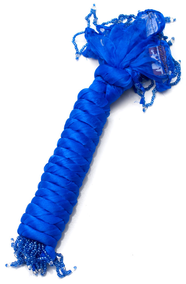 インドの薄ショール クリンクル ドゥパッタ - ブルーの写真