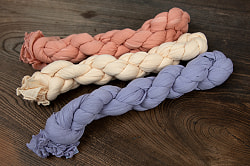 プレーン無地のインドのクリンクルストール - サブ5