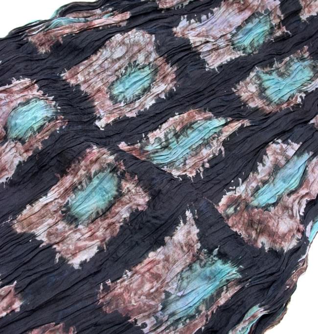 (タイダイ) インドのクリンクルストール- 黒×緑 2 - 幅もあるので、使い勝手が良いです。