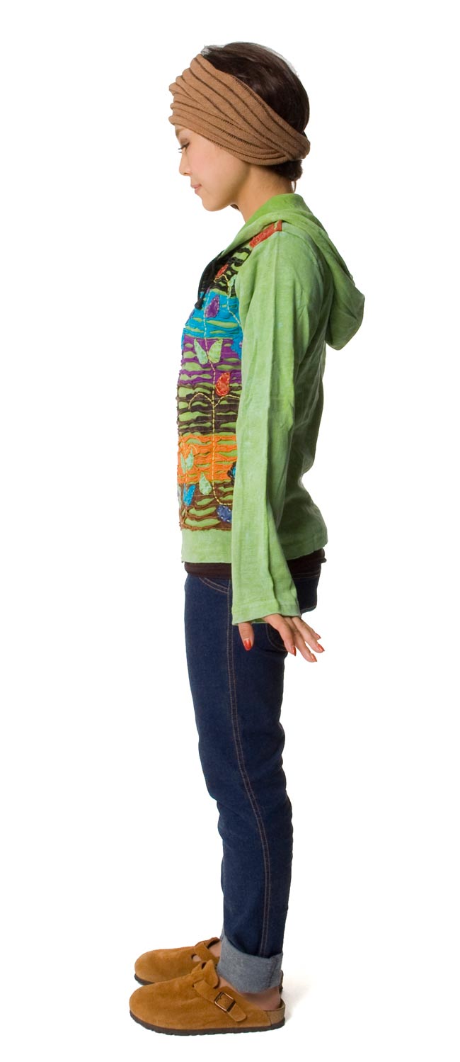 カラフルパッチワークパーカー グリーン系 の通販 Tirakita Com