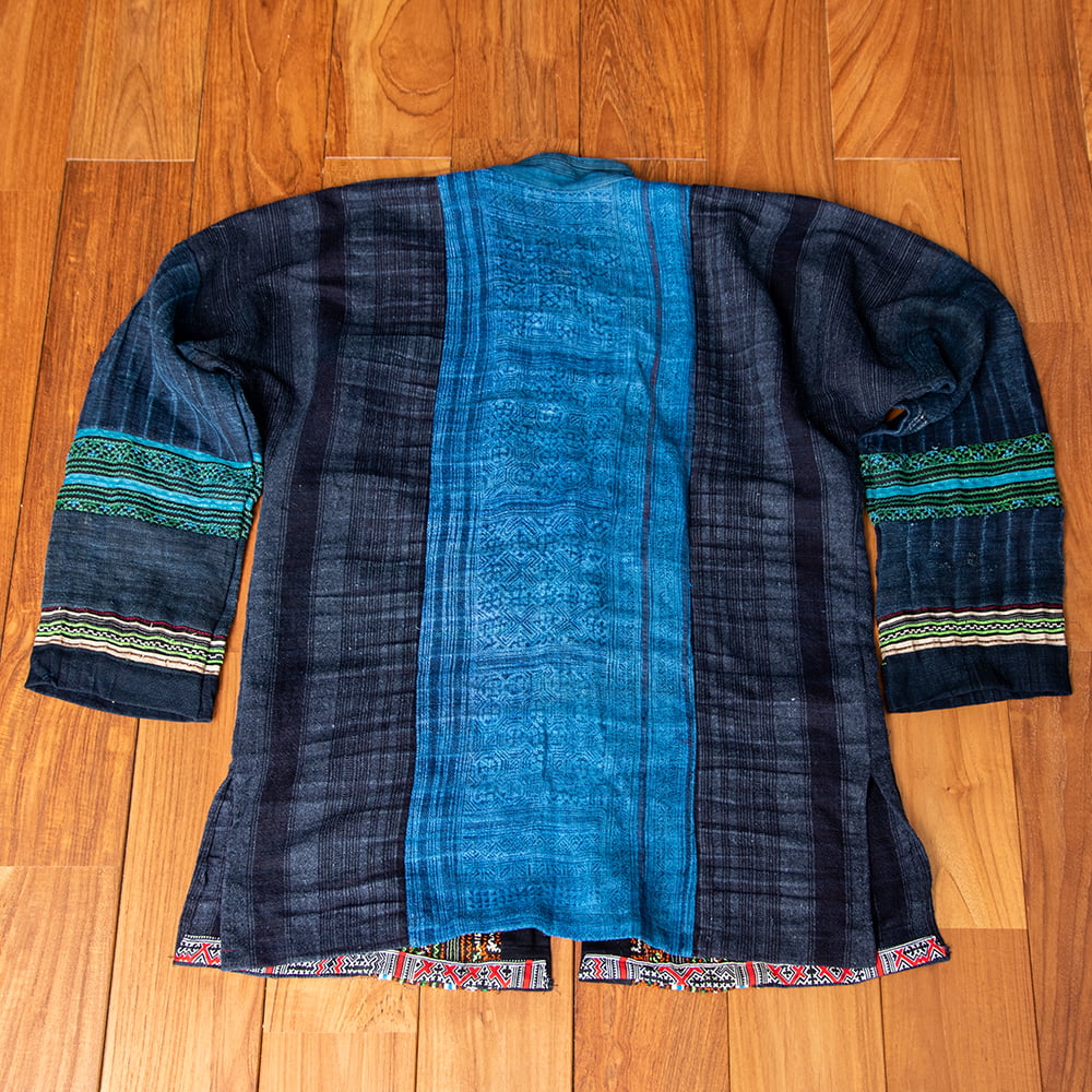一点物】黒モン族の藍染刺繍ジャケット の通販[送料無料