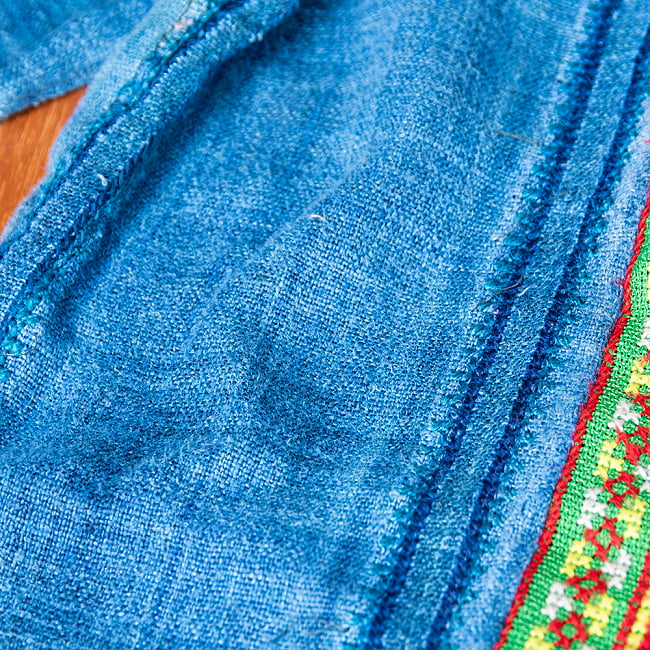 【一点物】黒モン族の藍染刺繍ジャケット 7 - 手作りならではの風合いです