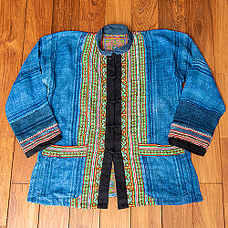 【一点物】黒モン族の藍染刺繍ジャケットの商品写真
