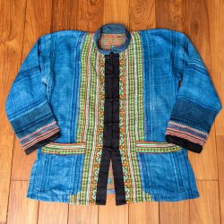 【一点物】黒モン族の藍染刺繍ジャケットの商品写真