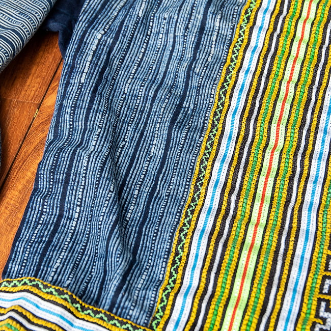【一点物】黒モン族の藍染刺繍ジャケット 7 - 手作りならではの風合いです